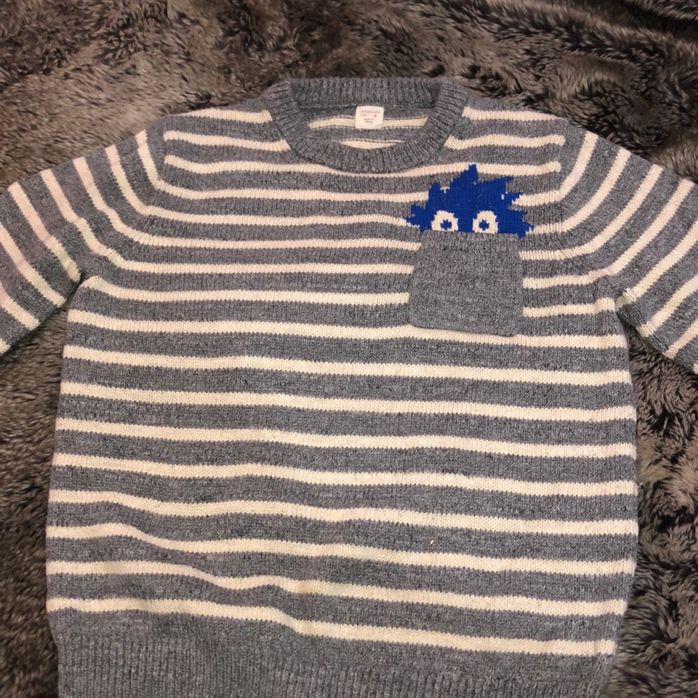 Crew cuts stripe knit sweater